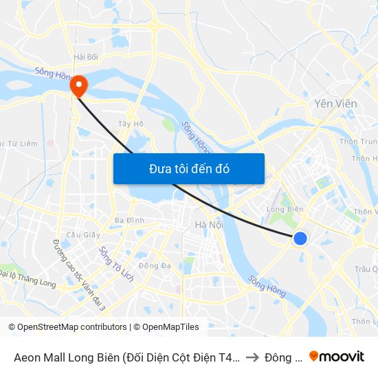 Aeon Mall Long Biên (Đối Diện Cột Điện T4a/2a-B Đường Cổ Linh) to Đông Ngạc map