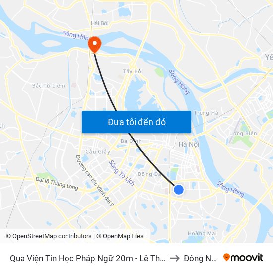 Qua Viện Tin Học Pháp Ngữ 20m - Lê Thanh Nghị to Đông Ngạc map