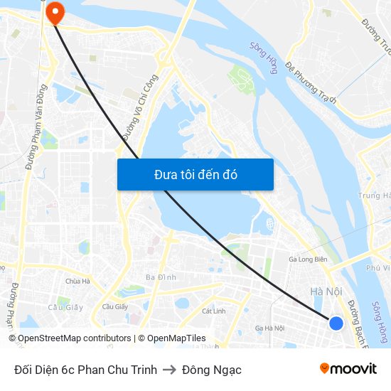 Đối Diện 6c Phan Chu Trinh to Đông Ngạc map