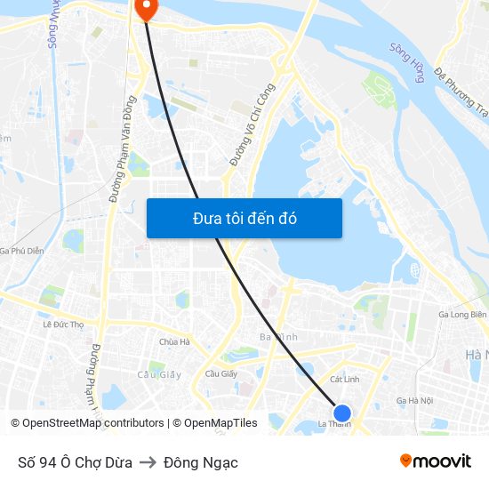 Số 94 Ô Chợ Dừa to Đông Ngạc map