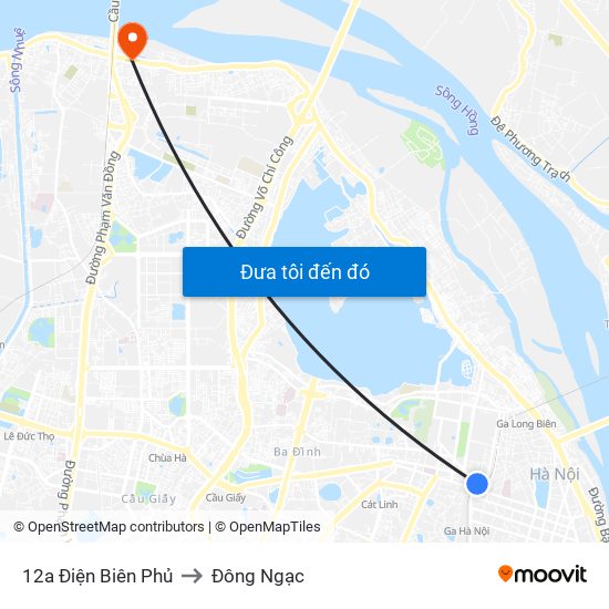 12a Điện Biên Phủ to Đông Ngạc map