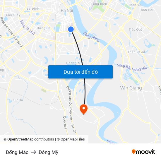 Đống Mác to Đông Mỹ map