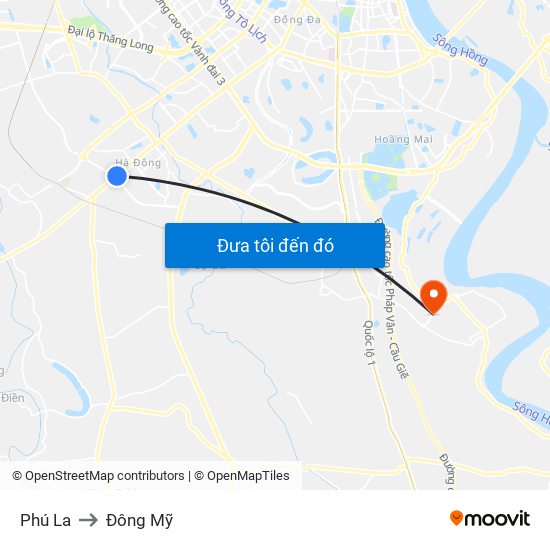 Phú La to Đông Mỹ map