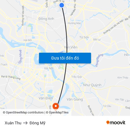 Xuân Thu to Đông Mỹ map
