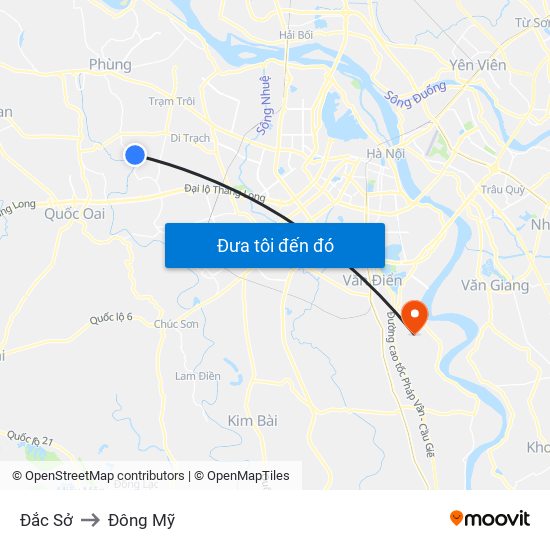 Đắc Sở to Đông Mỹ map