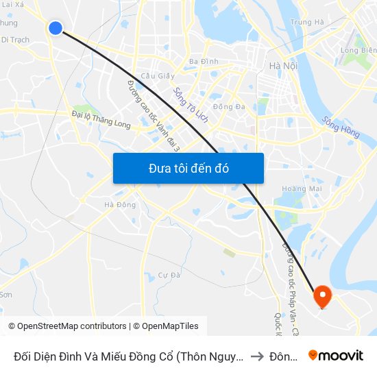 Đối Diện Đình Và Miếu Đồng Cổ (Thôn Nguyên Xá) - Đường 32 to Đông Mỹ map