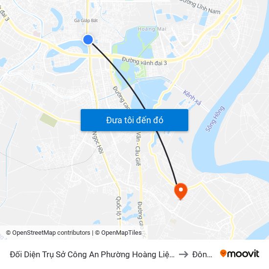 Đối Diện Trụ Sở Công An Phường Hoàng Liệt- 1277 Giải Phóng to Đông Mỹ map