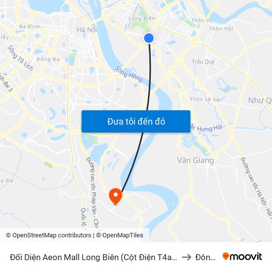 Đối Diện Aeon Mall Long Biên (Cột Điện T4a/2a-B Đường Cổ Linh) to Đông Mỹ map