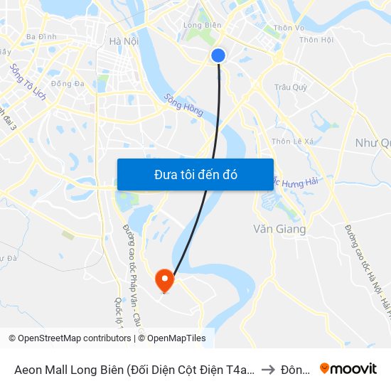 Aeon Mall Long Biên (Đối Diện Cột Điện T4a/2a-B Đường Cổ Linh) to Đông Mỹ map