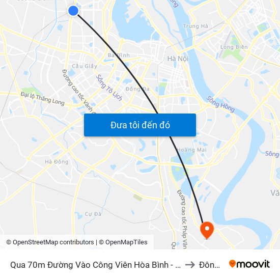 Qua 70m Đường Vào Công Viên Hòa Bình - Phạm Văn Đồng to Đông Mỹ map