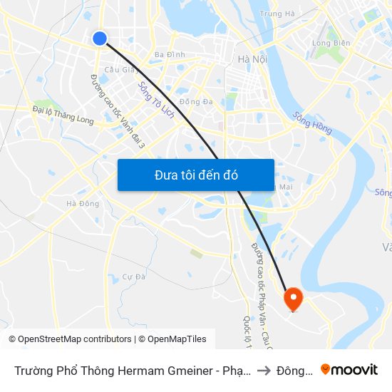 Số 9 Phạm Văn Đồng to Đông Mỹ map