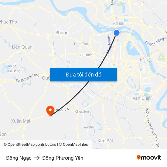 Đông Ngạc to Đông Phương Yên map