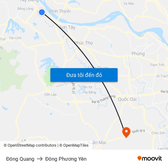 Đông Quang to Đông Phương Yên map