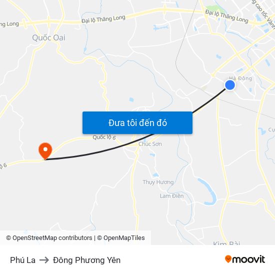 Phú La to Đông Phương Yên map