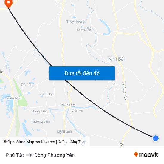 Phú Túc to Đông Phương Yên map