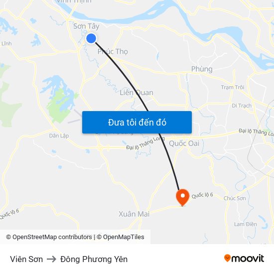 Viên Sơn to Đông Phương Yên map