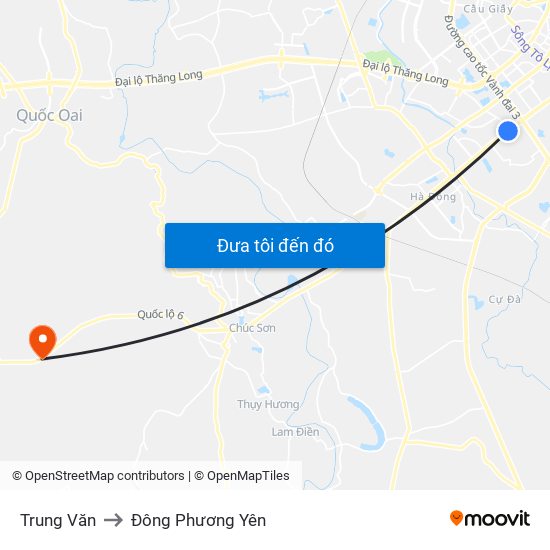 Trung Văn to Đông Phương Yên map