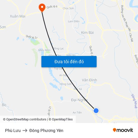 Phù Lưu to Đông Phương Yên map