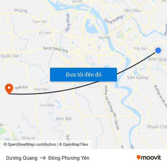 Dương Quang to Đông Phương Yên map