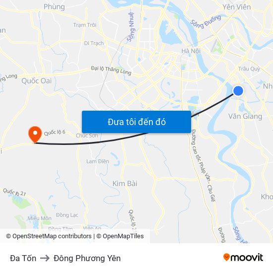 Đa Tốn to Đông Phương Yên map