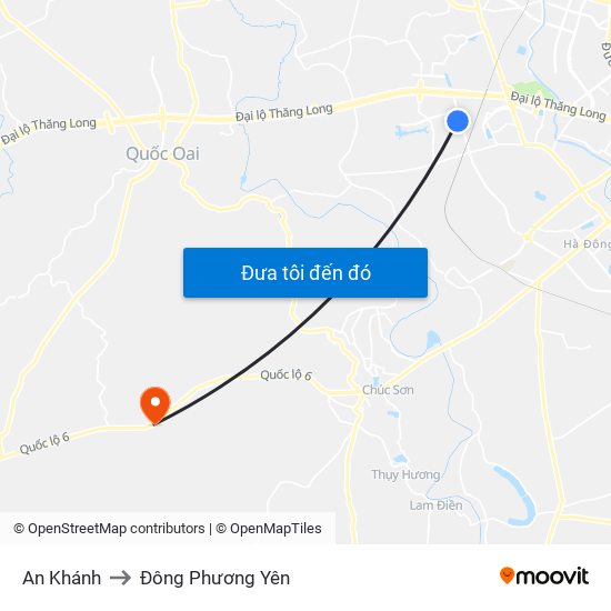 An Khánh to Đông Phương Yên map