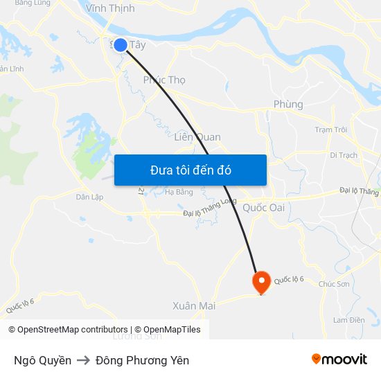 Ngô Quyền to Đông Phương Yên map