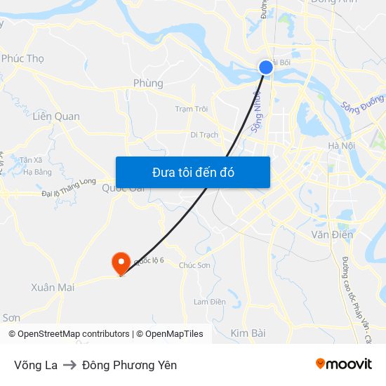 Võng La to Đông Phương Yên map