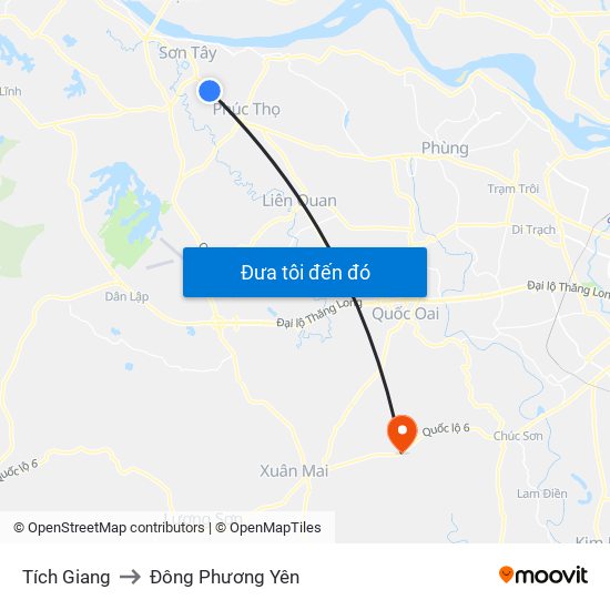 Tích Giang to Đông Phương Yên map