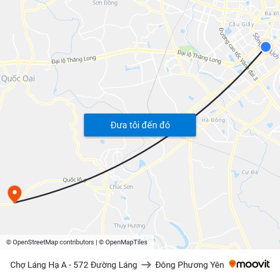 Chợ Láng Hạ A - 572 Đường Láng to Đông Phương Yên map