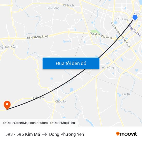 593 - 595 Kim Mã to Đông Phương Yên map