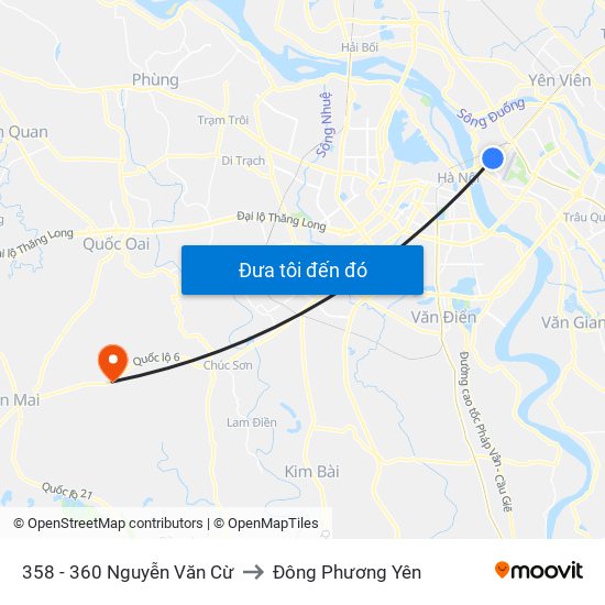 358 - 360 Nguyễn Văn Cừ to Đông Phương Yên map