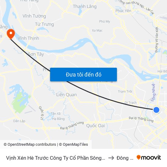 Vịnh Xén Hè Trước Công Ty Cổ Phần Sông Đà 9 - Đường Nguyễn Hoàng to Đông Quang map