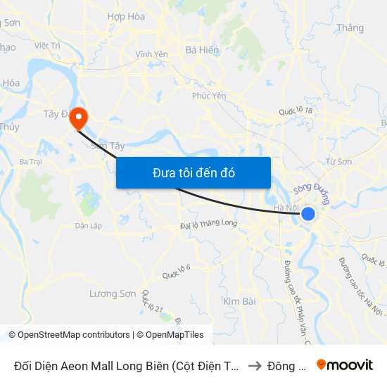 Đối Diện Aeon Mall Long Biên (Cột Điện T4a/2a-B Đường Cổ Linh) to Đông Quang map