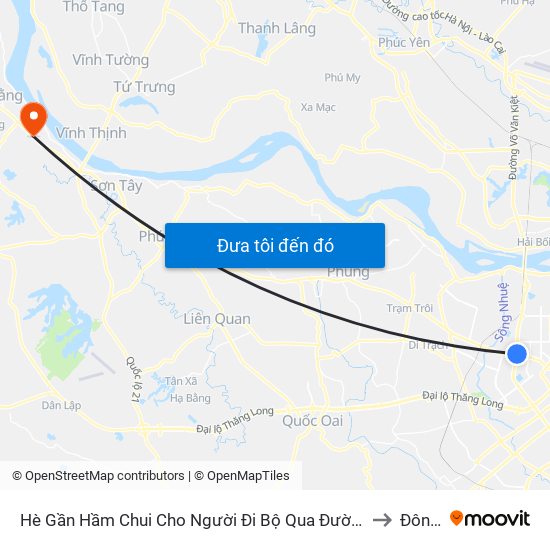 2b Phạm Văn Đồng to Đông Quang map