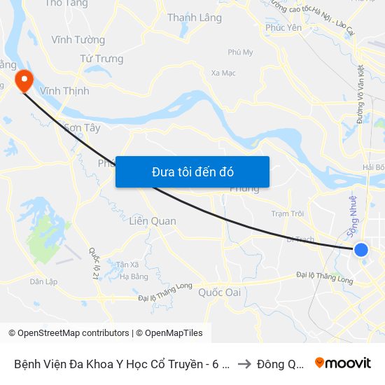 Công Ty Miwon - Phạm Hùng to Đông Quang map