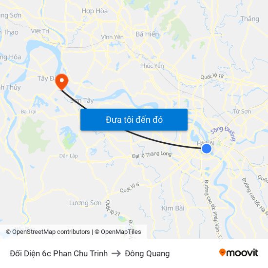 Đối Diện 6c Phan Chu Trinh to Đông Quang map