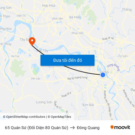 65 Quán Sứ (Đối Diện 80 Quán Sứ) to Đông Quang map