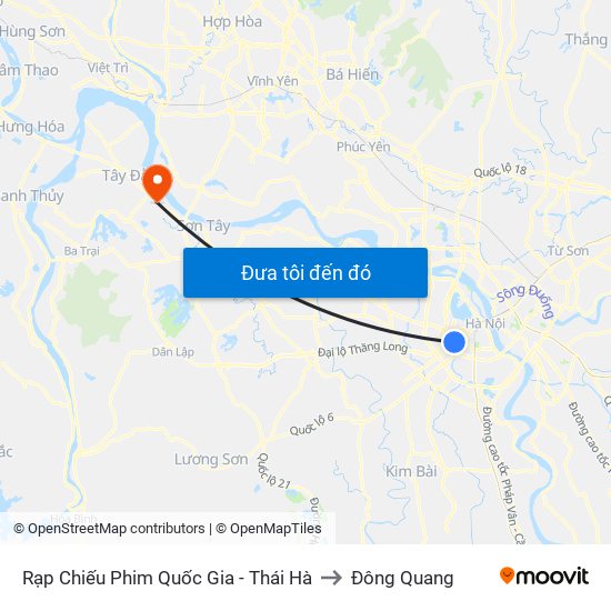 Rạp Chiếu Phim Quốc Gia - Thái Hà to Đông Quang map