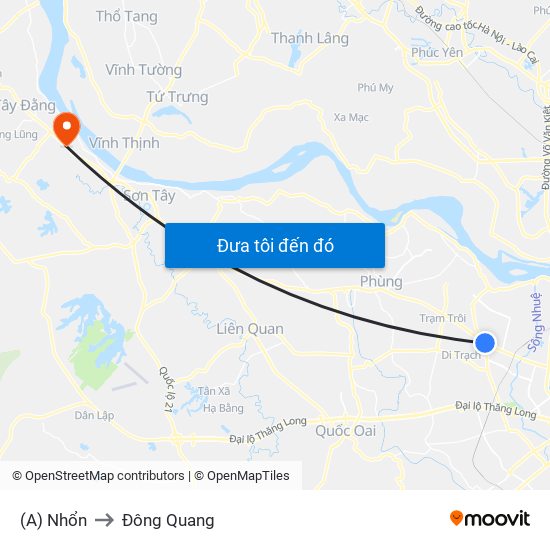 (A) Nhổn to Đông Quang map