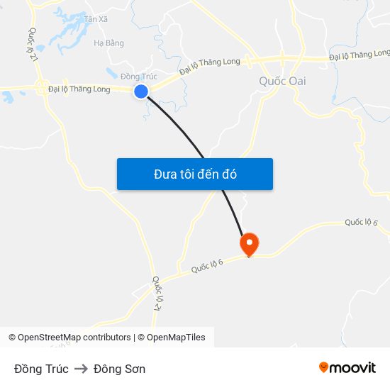 Đồng Trúc to Đông Sơn map