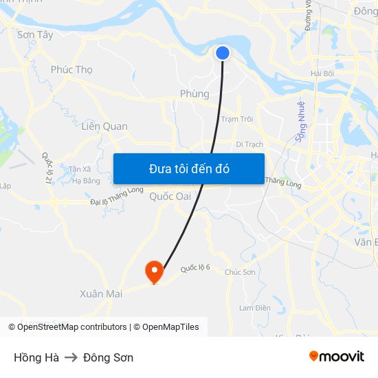 Hồng Hà to Đông Sơn map