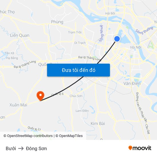 Bưởi to Đông Sơn map