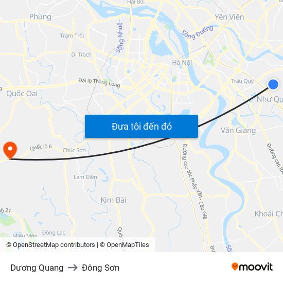 Dương Quang to Đông Sơn map