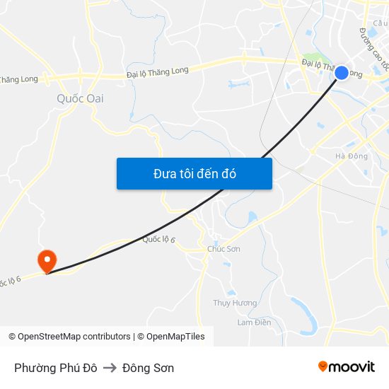 Phường Phú Đô to Đông Sơn map