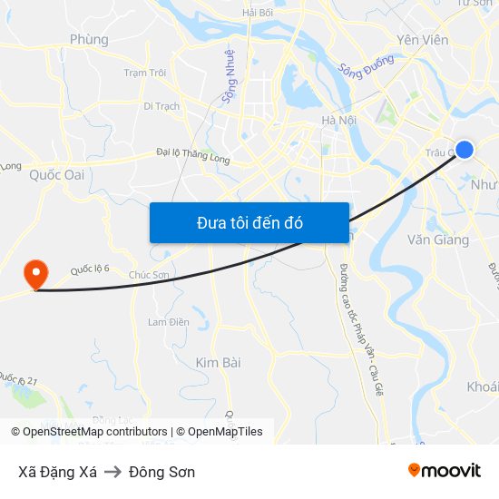 Xã Đặng Xá to Đông Sơn map