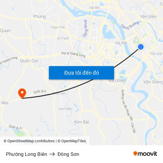 Phường Long Biên to Đông Sơn map