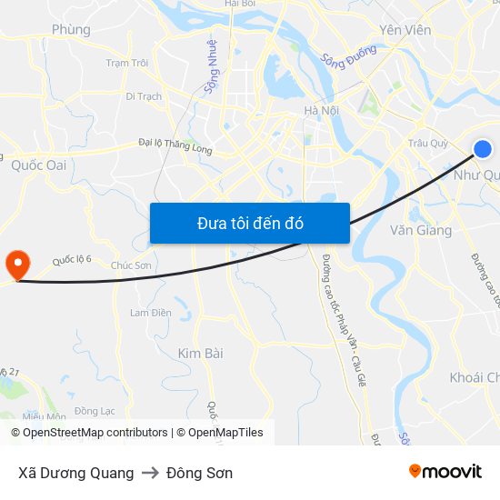 Xã Dương Quang to Đông Sơn map