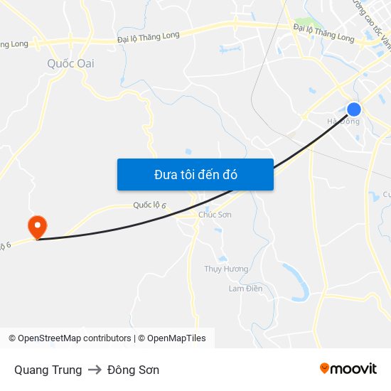 Quang Trung to Đông Sơn map