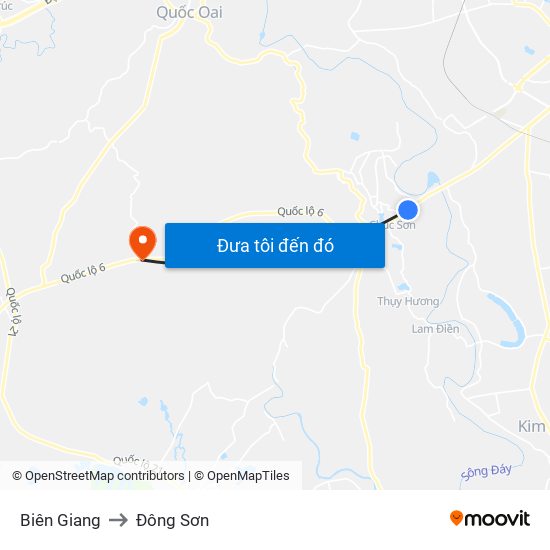Biên Giang to Đông Sơn map