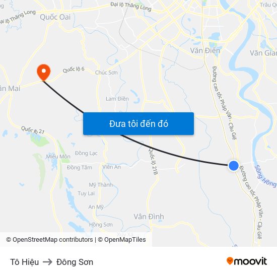Tô Hiệu to Đông Sơn map